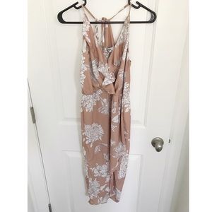 Pink and white floral dress